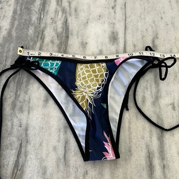 Pineapple Print 2pc String Bikini Swimsuit Size Large - Picture 7 of 10